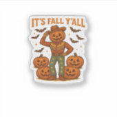 It’s Fall Y’all Pumpkin Sticker (Voorkant)