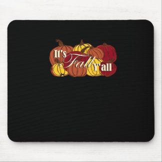 It’s Fall Y’all Pumpkin Text Classic Style Muismat