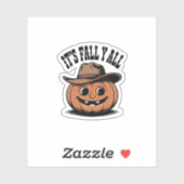 It’s Fall Y’all Pumpkin Trendy Graphic Sticker (Vel)