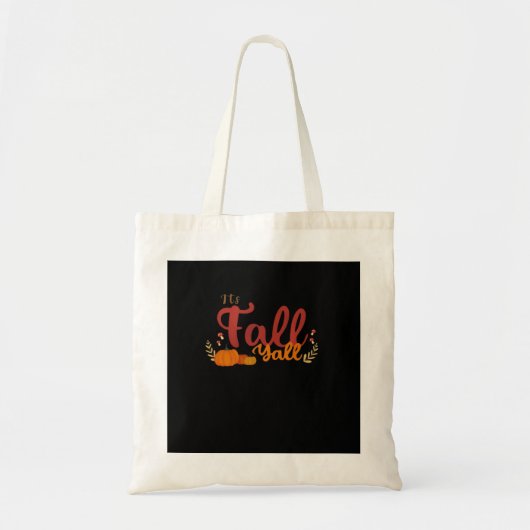It’s Fall Y’all Pumpkins and Mushrooms Autumn Tote Bag (Voorkant)