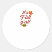 It’s Fall Y’all Trendy Meme Ronde Sticker (Voorkant)