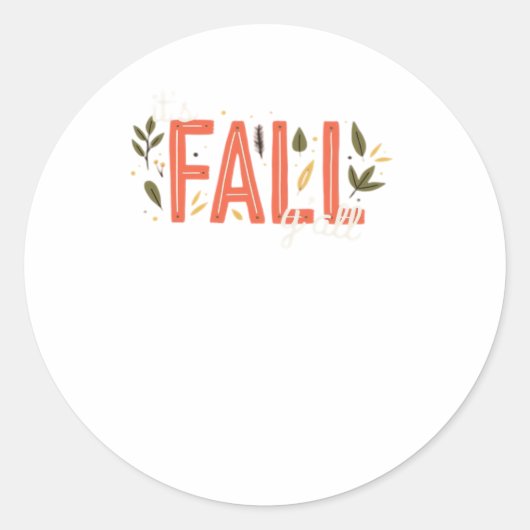 It’s Fall Y’all Unique Design Ronde Sticker (Voorkant)