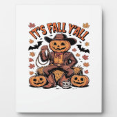 It’s Fall Y’all Western Cowboy Pumpkin Halloween Fotoplaat (Voorkant)