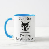 It’s Fine Mug – Funny Chaos Creature with Fork Mok (Links)