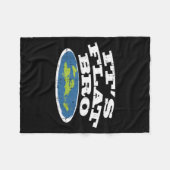 It S Flat Bro Funny Earth Conspiracy Theory Earthe Fleece Deken (Voorkant (Horizontaal))