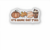 It’s Game Day Y’all, Fall Baseball Sticker (Voorkant)