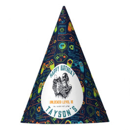 It’s Game On Skull  – Video Game Birthday Feesthoedjes