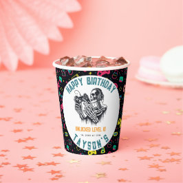 It’s Game On Skull  – Video Game Birthday Papieren Bekers