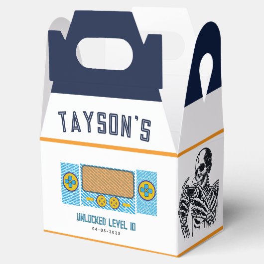 It’s Game On Skull  – Video Game Birthday Party  Bedankdoosjes (Geopend)