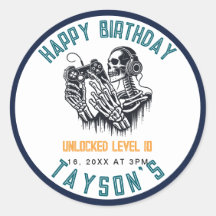 It’s Game On Skull  – Video Game Birthday