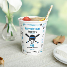 It’s Game Time Baseball 1st Birthday – Fun Kids  Papieren Bekers