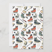 It’s Game Time Hockey 1st Birthday Party Kaart (Achterkant)