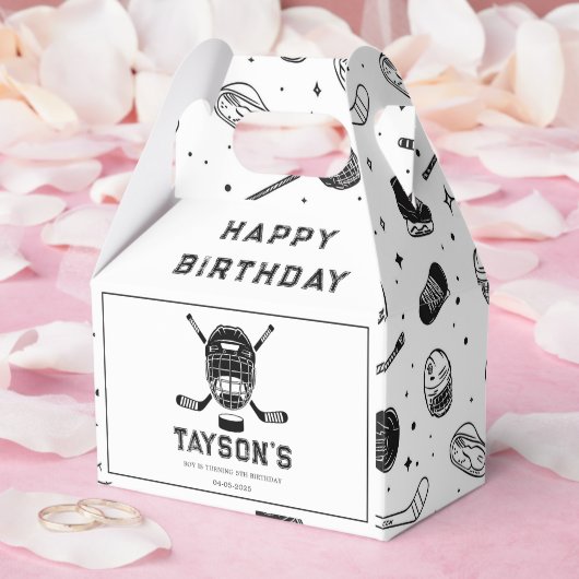 It’s Game Time Hockey 5th Birthday Party Bedankdoosjes (Huwelijk)