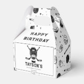 It’s Game Time Hockey 5th Birthday Party Bedankdoosjes (Achterkant)