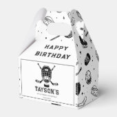 It’s Game Time Hockey 5th Birthday Party Bedankdoosjes (Voorkant Zijde)