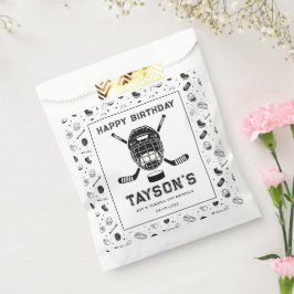 It’s Game Time Hockey 5th Birthday Party Bedankzakje