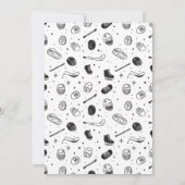 It’s Game Time Hockey 5th Birthday Party  Kaart (Achterkant)