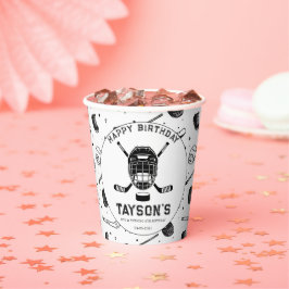 It’s Game Time Hockey 5th Birthday Party Papieren Bekers