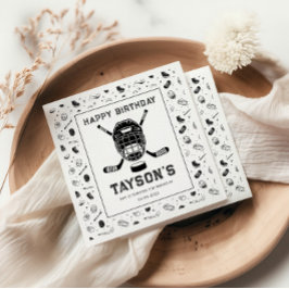 It’s Game Time Hockey 5th Birthday Party Servet