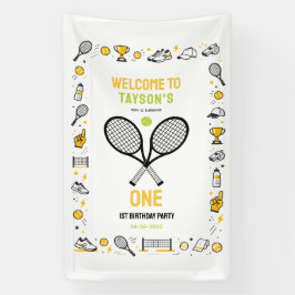 It’s Game Time Tennis 1st Birthday – Fun Kids  Spandoek