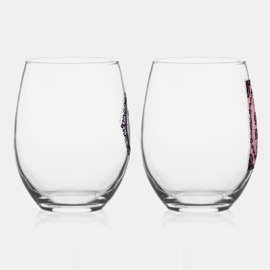 It’s Giving Blackout – Dark Gothic Stemless Wijnglas Zonder Voet (Rechts)