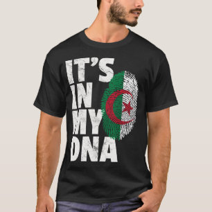 IT_S IN MIJN DNA Algerijnse Algerijnse Vlag Mannen T-shirt