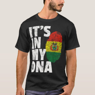 IT_S IN MIJN DNA Boliviaanse Bolivia Vlag Mannen P T-shirt