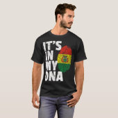 IT_S IN MIJN DNA Boliviaanse Bolivia Vlag Mannen P T-shirt (Voorkant volledig)