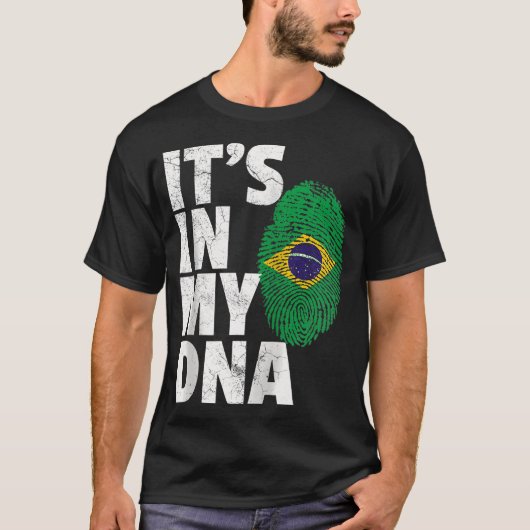 IT_S in MIJN DNA Braziliaanse Vlag Mannen Women Pr T-shirt (Voorkant)