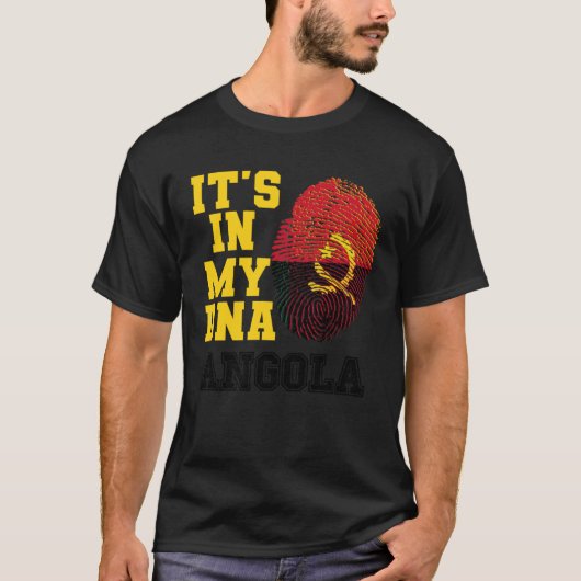 It s In My DNA Angolan Flag Perfect Angola T-shirt (Voorkant)