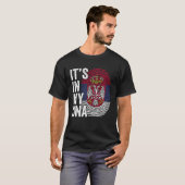 It s In My DNA Cool Srbija Fingerprint Serbia Serb T-shirt (Voorkant volledig)