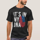 it s in my DNA Samoa flag Fingerprint T-shirt (Voorkant)