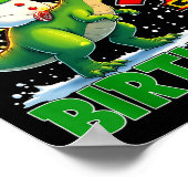 It’s My 3rd Birthday Xmas Snowman Riding Dinosaur  Poster (Hoek)