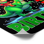 It’s My 6th Birthday Xmas Reindeer Riding Dinosaur Poster (Hoek)