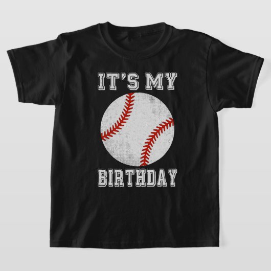 It’s My Birthday Baseball Design T-shirt (Laagn)