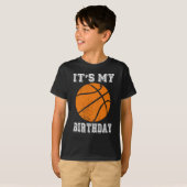 It’s My Birthday Basketball Design T-shirt (Voorkant volledig)