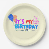 IT´S MY BIRTHDAY TODAY PAPIEREN BORDJE (Voorkant)