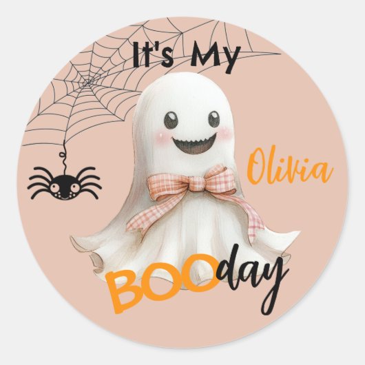 It’s My BOOday – Spooky Sweet Celebration Ronde Sticker (Voorkant)