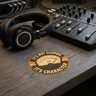 It’s Not Clipping, It’s Character – Audio Engineer Ronde Sticker