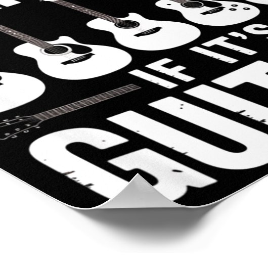 It’s Not Hoarding If It’s Guitars Funny Guitarist  Poster (Hoek)