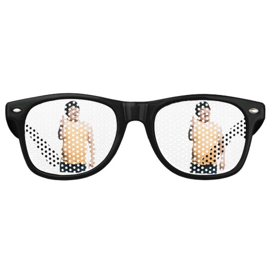 “It’s OK!” Party Glasses – Fun Perforated Lens Sha Retro Zonnebril (Voorkant)