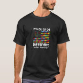 It´s Ok to be different April is Autism Awareness T-shirt (Voorkant)