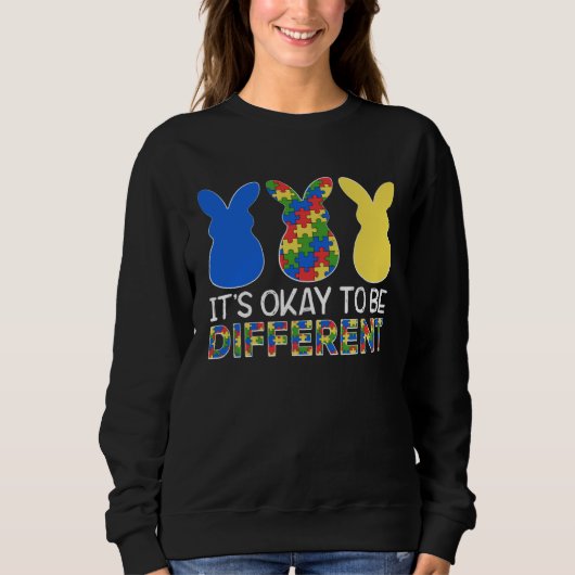 It s OK To Be Different Autism Awareness Easter Bu Trui (Voorkant)