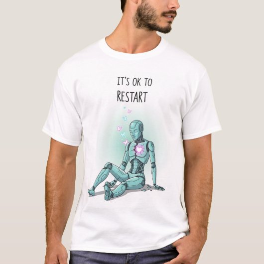 It’s OK to Restart Cyber Aesthetic Men tshirt (Voorkant)