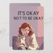 It’s Okay Not to Be Okay – Emotional Support Card Kaart (Voorkant / Achterkant)