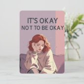 It’s Okay Not to Be Okay – Emotional Support Card Kaart (Staand voorkant)