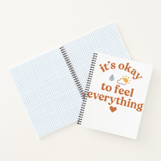 It’s Okay To Feel Everything shirt Mental Health Notitieboek (Binnen)