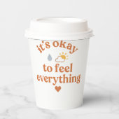 It’s Okay To Feel Everything shirt Mental Health Papieren Bekers (Voorkant)