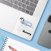 It’s Raining Cloud Sticker (Laptop met iPhone)