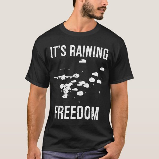 IT_s Raining Freedom Premium Airborne Paratrooper T-shirt (Voorkant)